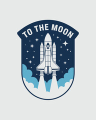 Set of space and astronaut , patches, emblems, badges and labels.