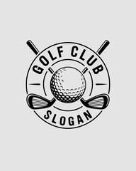 Inspirational golf logo on white background
