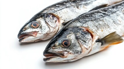 Obraz premium Large-scale fish processing isolated on white background