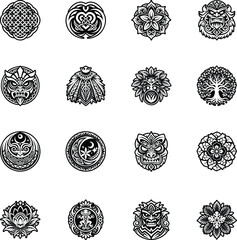 A glyph style icon showing bull symbol