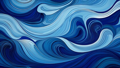 abstract blue liquid waves seamless pattern abstract art