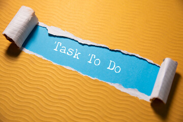 task to do text on paper