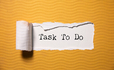 task to do text on paper