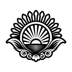 Obraz premium Solid icon showing sand mandala artwork