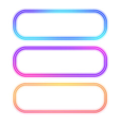 Banner with glowing neon frame and retro signboard in dark background using abstract vector design with laser light tech circle and sparkle effect for modern digital game template element

