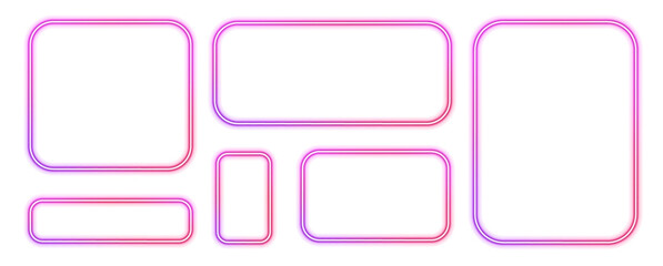 Fototapeta premium Banner with glowing neon frame and retro signboard in dark background using abstract vector design with laser light tech circle and sparkle effect for modern digital game template element