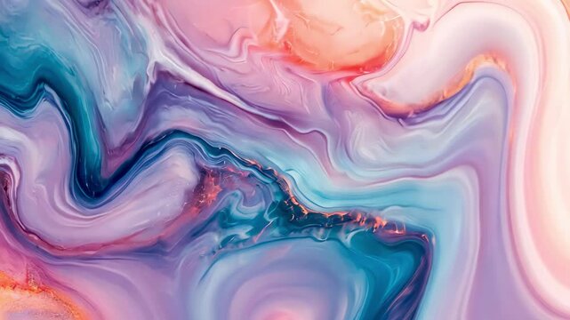 abstract marble texture with swirls of blue, purple, pink, and gold paint for backgrounds, 90 characters.