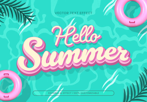 Summer Pool Text Effect