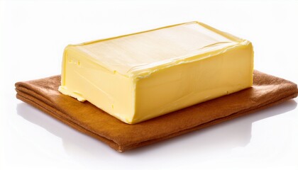 butter block isolated on white background
