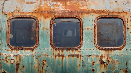 Rusty Windows, Decay, Metal, Texture, Rivets, Abandoned, Old, Weathered, Paint, Grunge