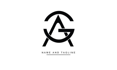 AG, GA Abstract Letters Logo Monogram
