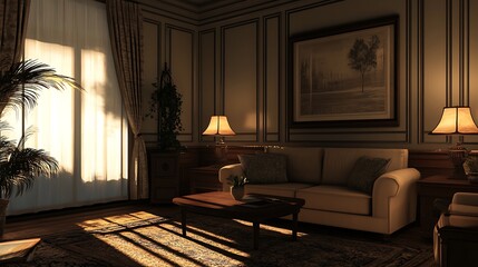 Classic living room interior design