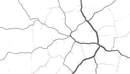 Ground fissure and soil crack sketch texture design. Black wall damage with rusty cracks. Background with scratched and cracked surface texture.