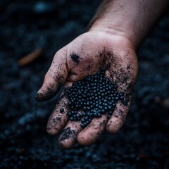 Handful of Potential: Cultivating Growth with Seeds in Dark Rich Soil