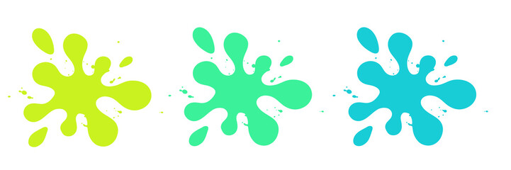  Vibrant splash shapes in playful vector style with bold color tones. Perfect for sticker design, modern branding, clothing prints, children’s illustrations, wall art, digital decor, and pop art 