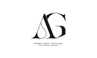 AG, GA Abstract Letters Logo Monogram