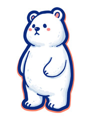 Fototapeta premium polar bear cartoon