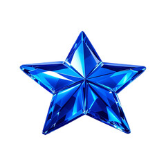 Obraz premium Shiny blue star, crystal, gem, award