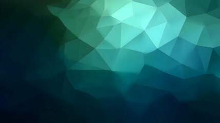 artwork in contrasting green and teal with luminous outlines