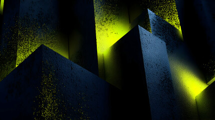 design in green gradients with dramatic shadows and depth