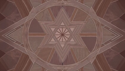 Abstract Jewish Star Pattern Geometric Vibrancy in a Timeless Design, Celebrating Tradition and Modern Artistry