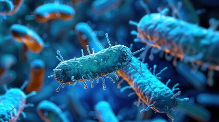 Fototapeta premium Septicemia: Unraveling Bloodstream Infections, Systemic Inflammation, and Critical Care Interventions