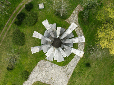 Monument to the Detachment in Brezovica Forest Spomenik, Croatia