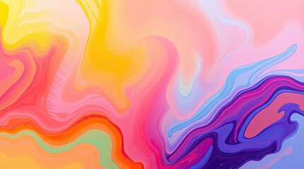 Abstract multicolored fluid art background with vibrant swirls and gradients