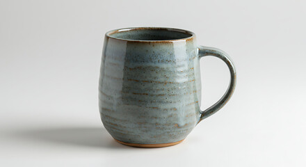 Handcrafted Stoneware Mug with Textured Glaze and Subtle Color Variations