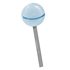 blue candy with gray stick suitable for your background, worksheet ect