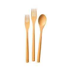 Wooden spoon, fork, and knife set.