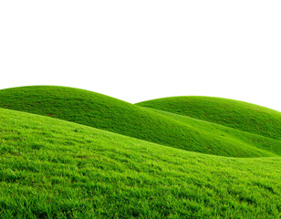 Obraz premium Vibrant Green Grass Hill: Isolated on Transparent Background png