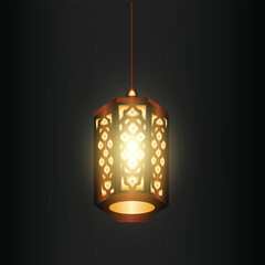 Islamic Gold Lantern Decoration
