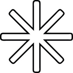 snowflake icon on white background