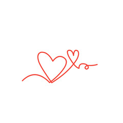 continuous line illustration of heart