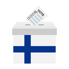 Fototapeta premium Election in the Finland. Election Concept. Vector Illustration.