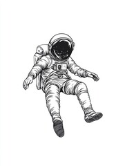 Silhouette of a space explorer in the cosmos.