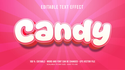 candy editable text effect