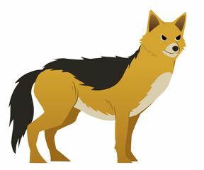 Capturing the essence of the jackal agility and intelligence in a vector design.