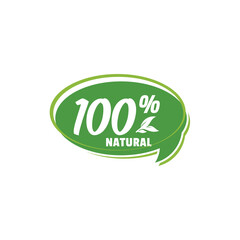 100% Natural product stamp vector