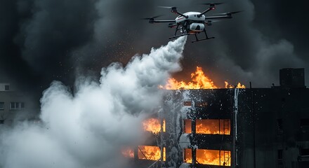 Drone Firefighting Aerial Extinguishment Technology in Action