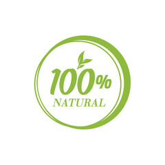 100% Natural product stamp vector