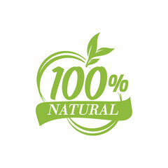 100% Natural product stamp vector
