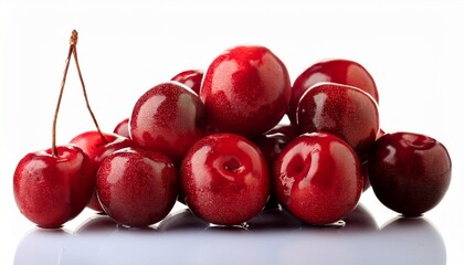 red sweet cherry plums