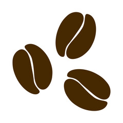 Organic Shaped Brown Coffee Bean Icons. Vector illustration design.