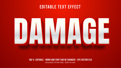 damage editable text effect