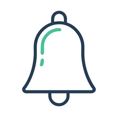 Obraz premium Simple Line Art Bell Icon on a White Background