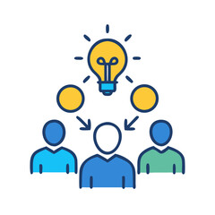 Team brainstorming creating ideas for business startup solution
