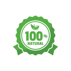 100% Natural product stamp vector