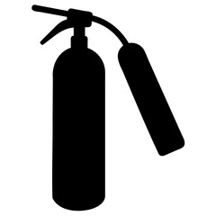 Fire extinguisher icon black vector design on transparent background